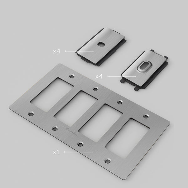 4G PLATE / POLYCARBONATE / WITH LOGO