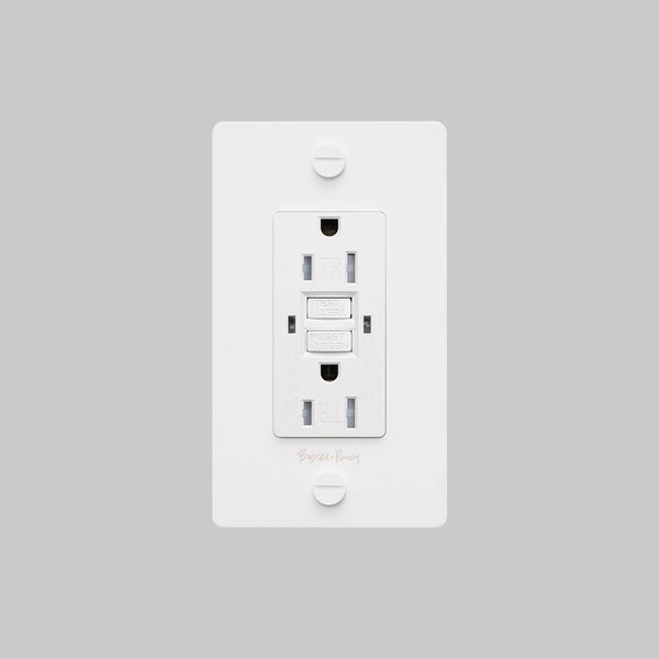 1G DUPLEX OUTLET / GFCI / CROSS / WITH LOGO