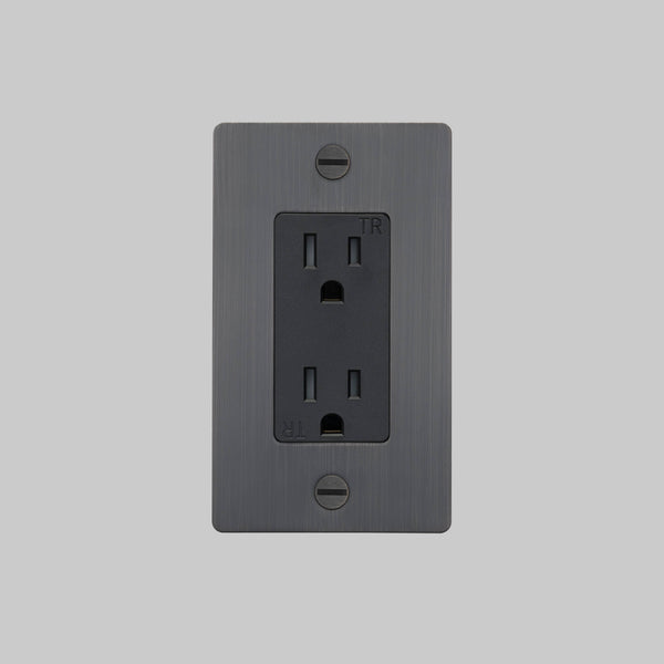 1G DUPLEX OUTLET / CROSS / WITHOUT LOGO