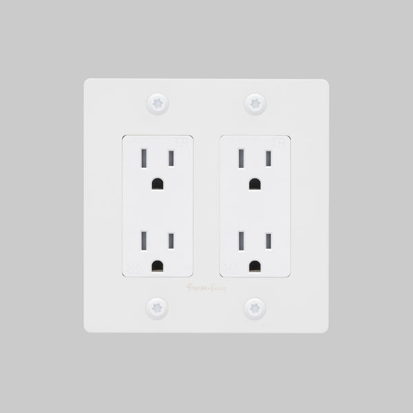 2G DUPLEX OUTLET / LINEAR / WITH LOGO