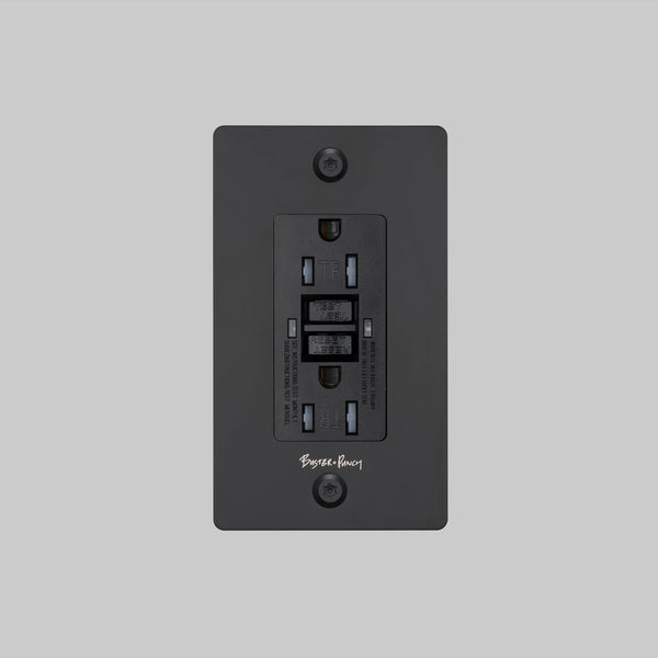 1G DUPLEX OUTLET / GFCI / LINEAR / WITH LOGO