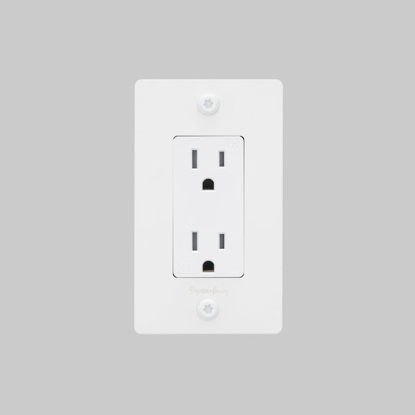 1G DUPLEX OUTLET / LINEAR / WITH LOGO
