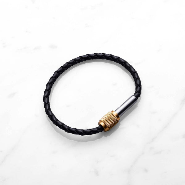 SINGLE BRACELET / BLACK / BRASS / STEEL