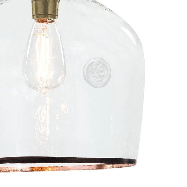 Demi John Pendant Small - A glass demijohn bottle hangs from twisted jute ro