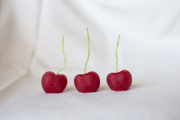 Beeswax Cherry Birthday Candles
