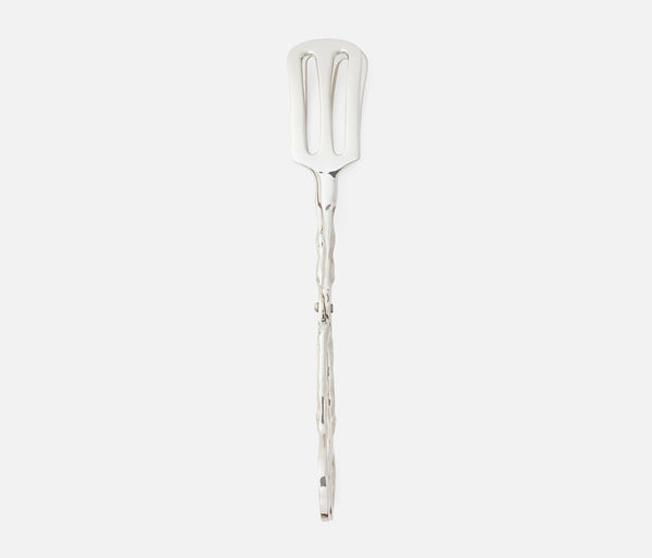 Hammered Silver Serving Tongs