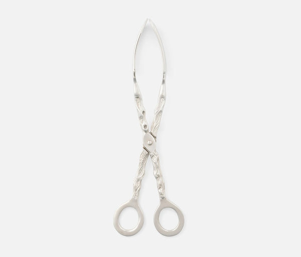 Hammered Silver Serving Tongs