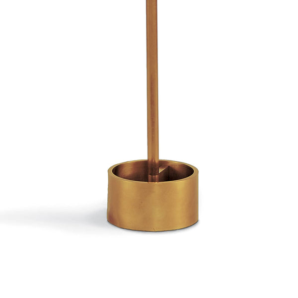 Geo Rectangular Floor Lamp - The crisp natural linen shade is ensconced in a tu