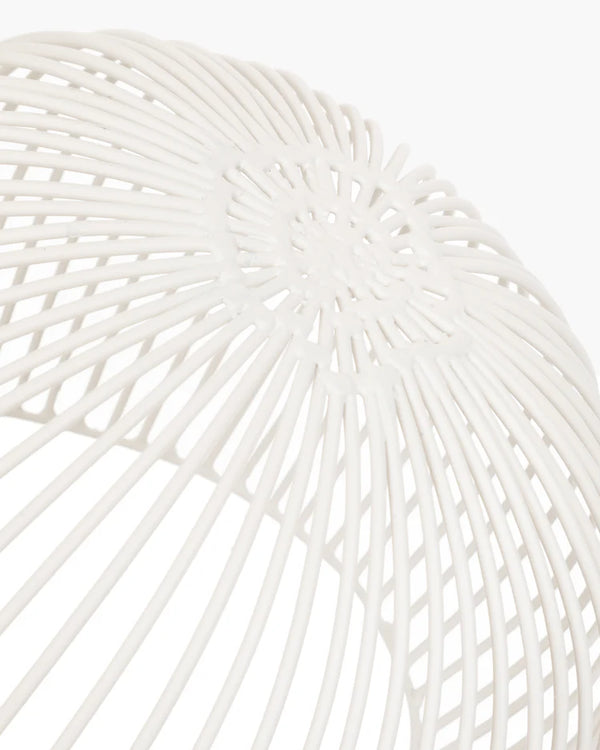 Gio White Metal Basket