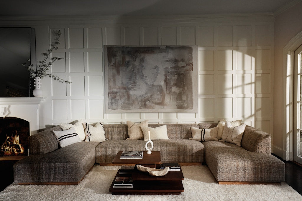 Plaid Sectional Sofa