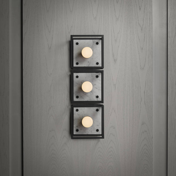 CAGED / SMALL / CROSS / WHITE MARBLE