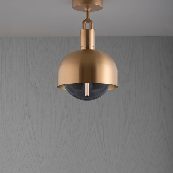 FORKED CEILING / LINEAR / SHADE / GLOBE / SMOKED / MEDIUM
