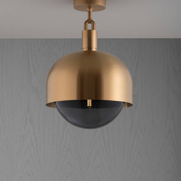 FORKED CEILING / LINEAR / SHADE / GLOBE / SMOKED / LARGE