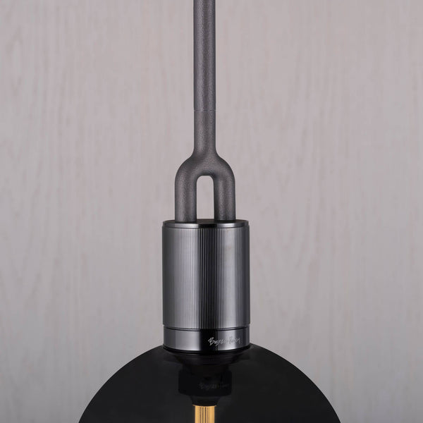 FORKED PENDANT / LINEAR / GLOBE / SMOKED / MEDIUM