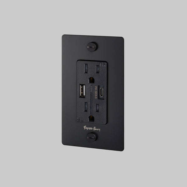 1G DUPLEX OUTLET / USB A + C / WITH LOGO