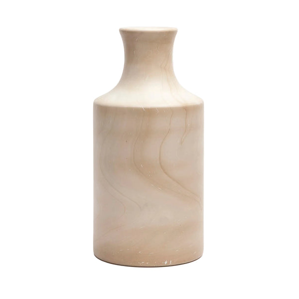 White Stain Mango Wood Vase