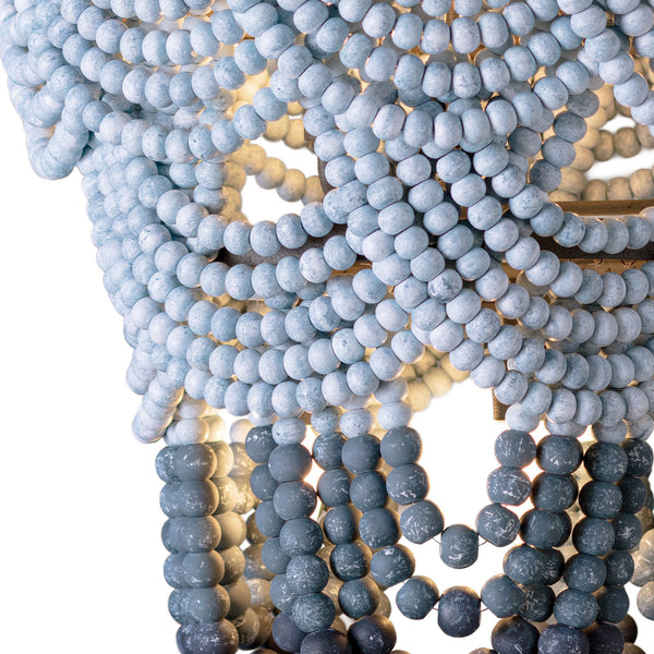 Coastal Living Ombre Wood Beaded Chandelier - This is a coastal chic wood-beaded chandelier. Woo