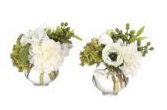Dahlia Rose in Glass Vase