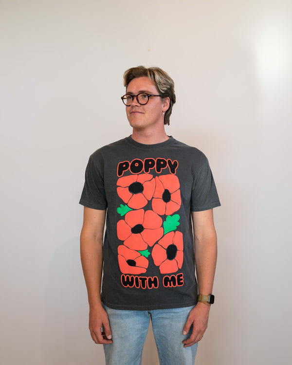 Poppy With Me Front Print T Shirt