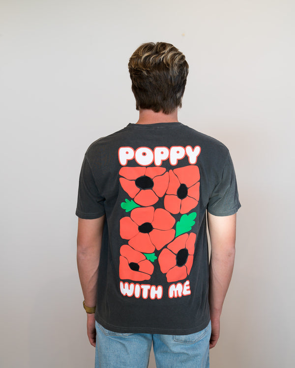 Poppy With Me Back Print T Shirt