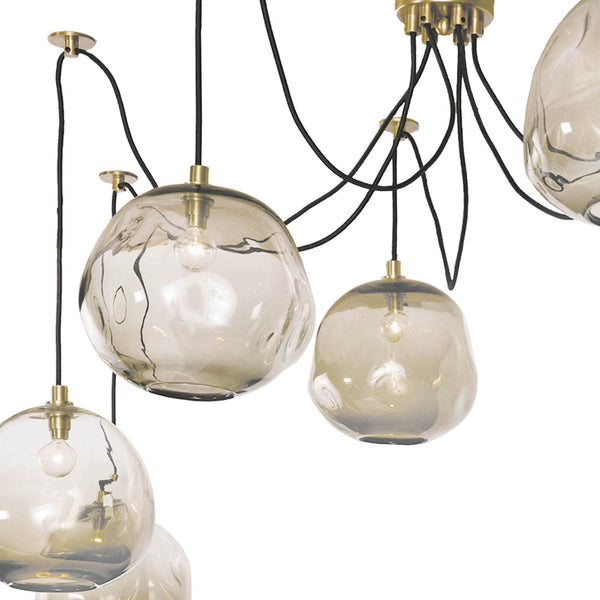 Molten Spider Large Light - Smoked-glass has an inherent beauty because of its