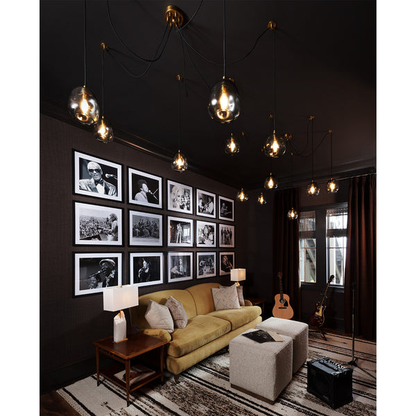 Molten Spider Large Light - Smoked-glass has an inherent beauty because of its
