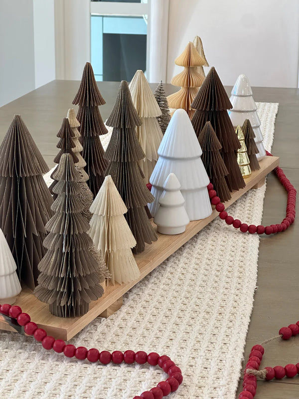 Paper Honeycomb Trees - Set of 5