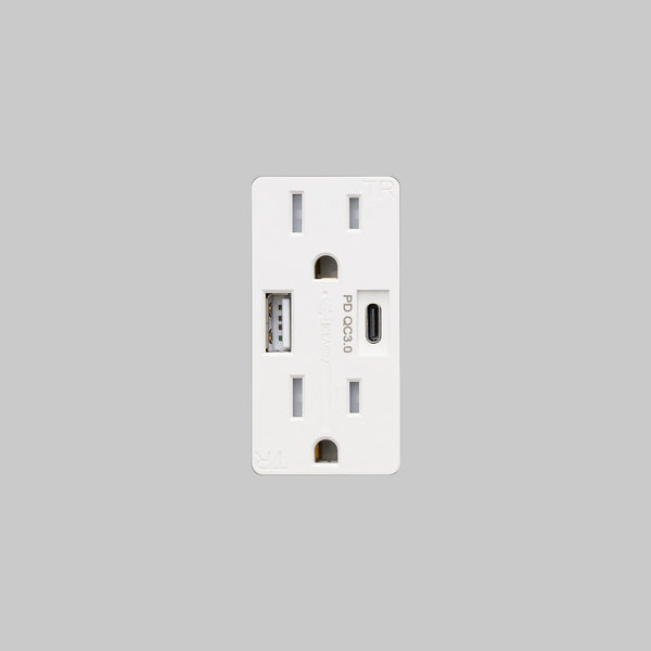 OUTLET MODULE / DUPLEX & 2 USB-A + C