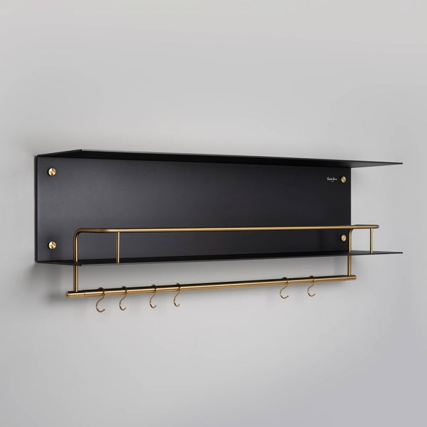 KITCHEN SHELF / HANGER / BLACK