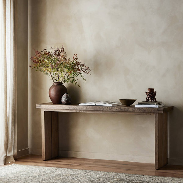 Worn Oak Console Table