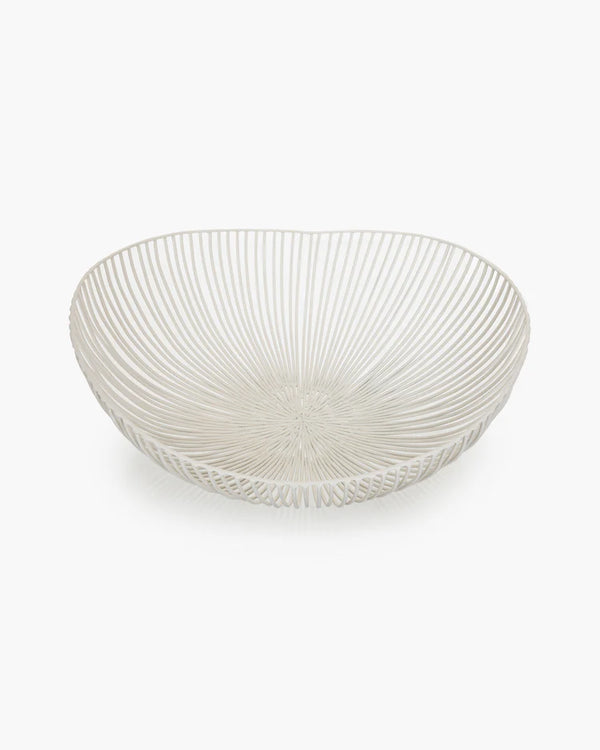 Oval White Meo Metal Basket