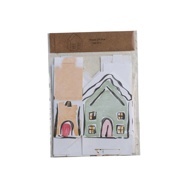 Paper House Shaped Gift Box - Set of 3