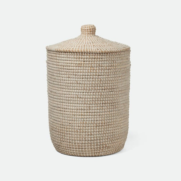 Whitewashed Seagrass Hamper