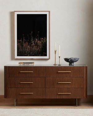 6 Drawer Channeled Dresser