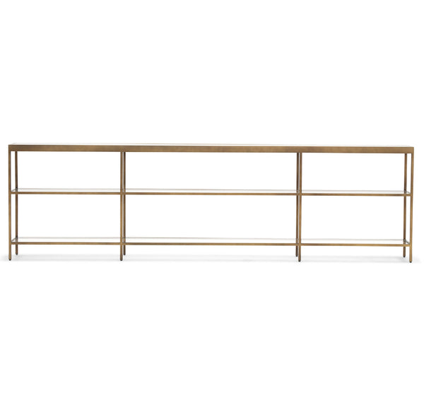 Vienna Low Bookcase Extra Large | Antique Brass