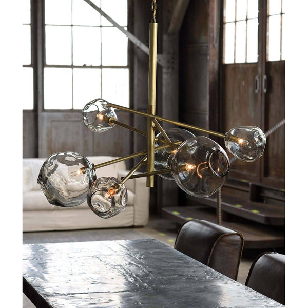 Molten Chandelier With Smoke Glass