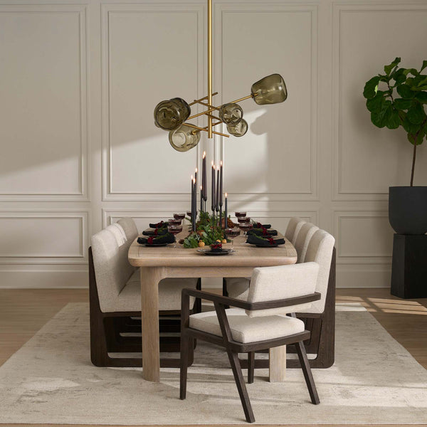 Molten Chandelier With Smoke Glass