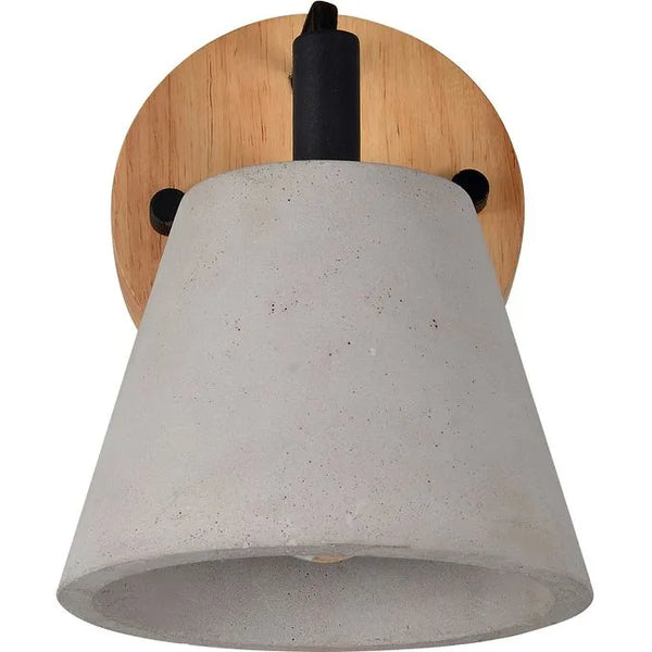 Concrete Rubber Wood Sconce