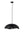 Matte Black Concrete Ceiling Pendant