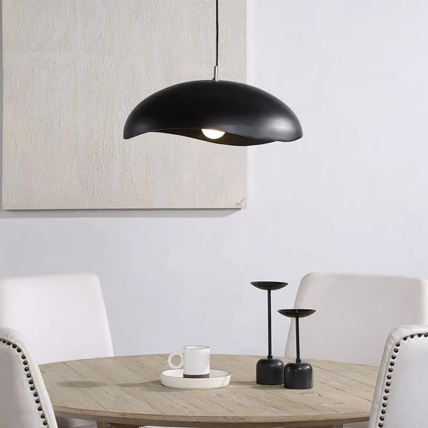 Matte Black Concrete Ceiling Pendant