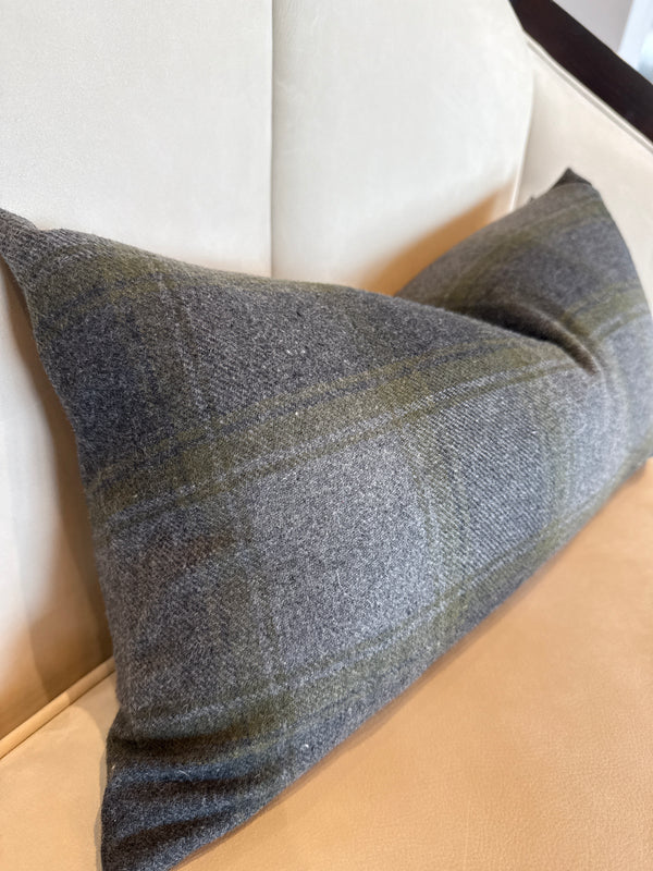 Olive + Grey Tarten Pillow with Insert