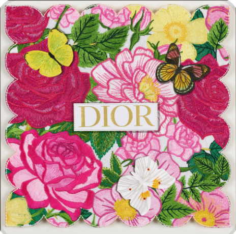 Embroidered Tapestry - Flower Garden -12"x12" - 3-4 weeks lead time