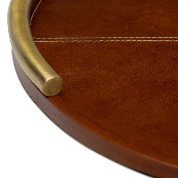Hayes Leather Tray Round Small