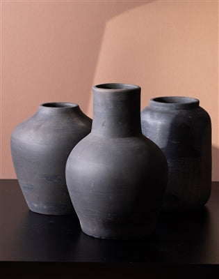 Black Terracotta Vase