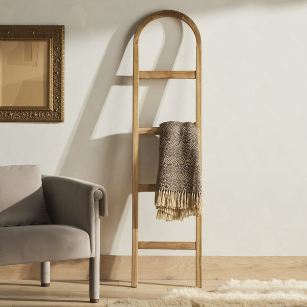 Natural Teak Arched Ladder