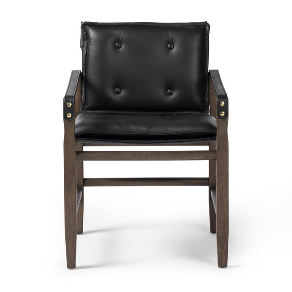 Black Leather Dining Chair