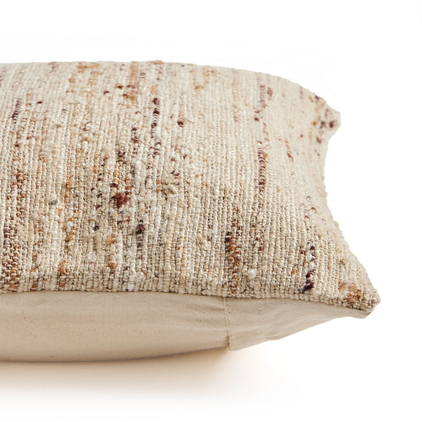 Woven Beige Pillow - 20x20