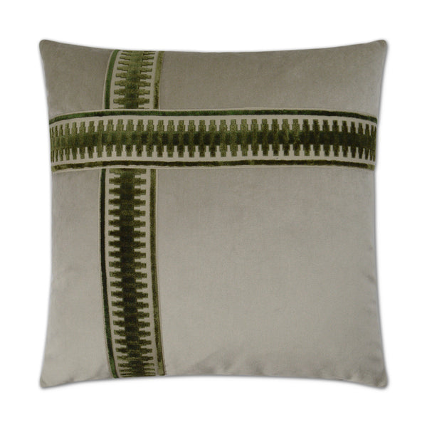 Emerald Velvet Band Pillow