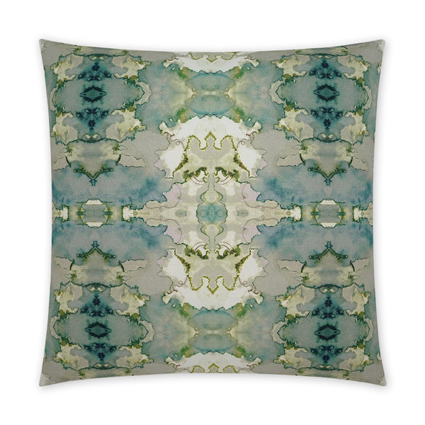 Teal Watercolor Pillow