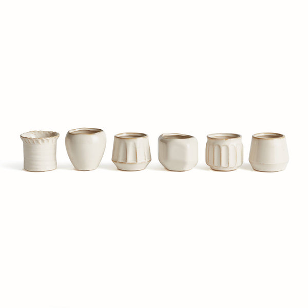 Dezie Mini Pots, Cream